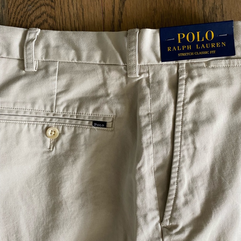 POLO | Men’s Stretch Classic Fit Khaki Pants Size 36 W X 32 L. NWT. C6211000Z0